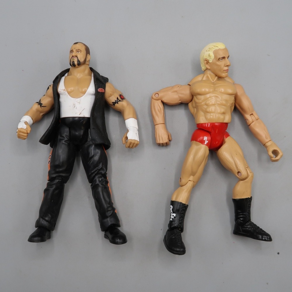WWF Jakks TAZZ & Ric Flair Wrestling Figure WWE Vintage 90s